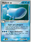 Carte Wailord ex 100/100