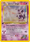 Carte Sabrina's Gengar 14/132