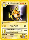 Carte Lt. Surge's Raichu 28/132