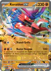Carte Koraidon ex 197/